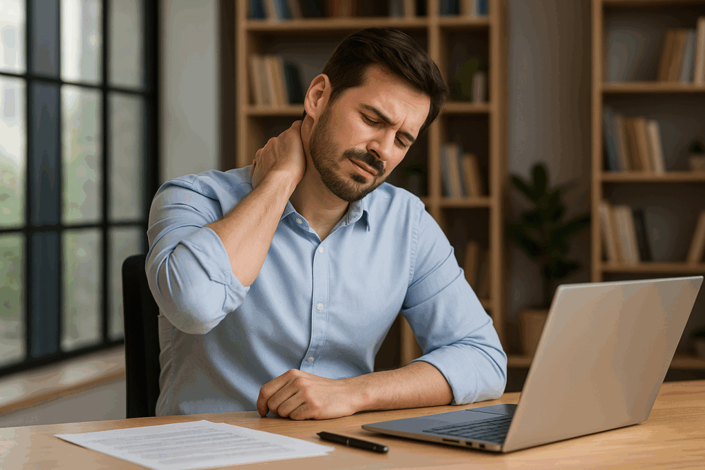 목과 어깨 결림 완화 스트레칭