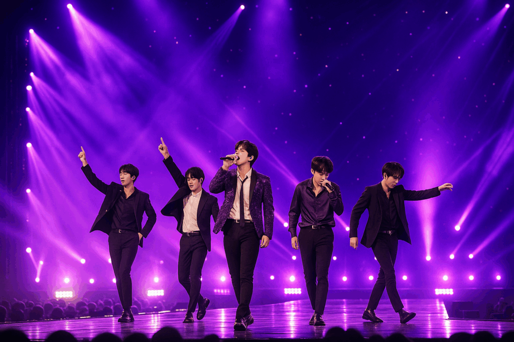 세계 무대에서 진심 어린 메시지를 전하는 K-pop 아티스트의 모습